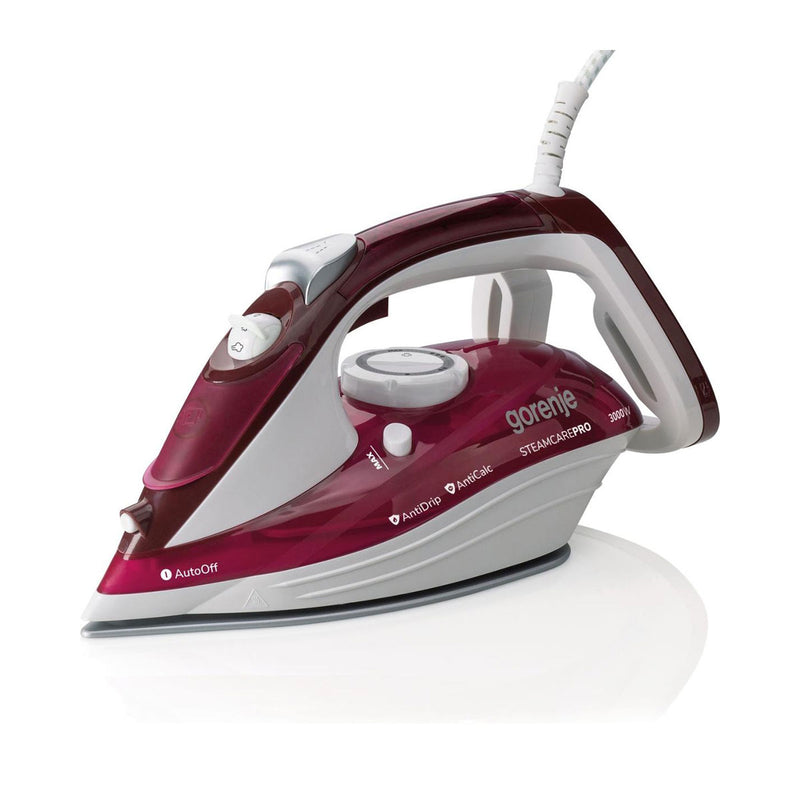 GORENJE SIH3000RBC Steam iron, Red مكواة بخارية جورنجي