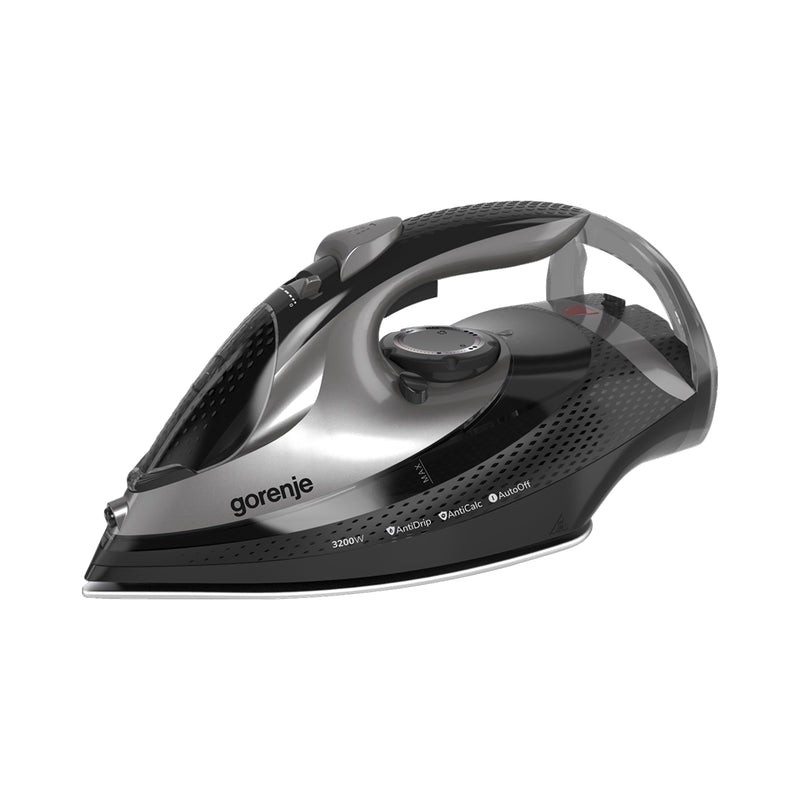 GORENJE SIH3200BKS steam iron  XL Large Cearmic Soleplate, Black مكواة بخارية جورنجي