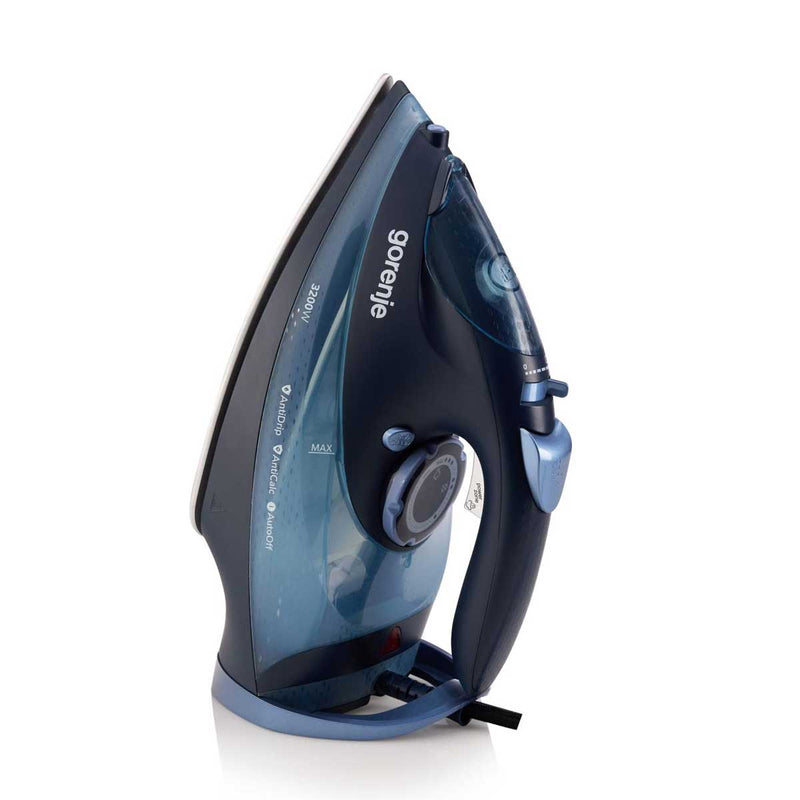 GORENJE SIH3200DB Powerful Performance, XL Large Cearmic Soleplate, Blue مكواة بخارية جورنجي