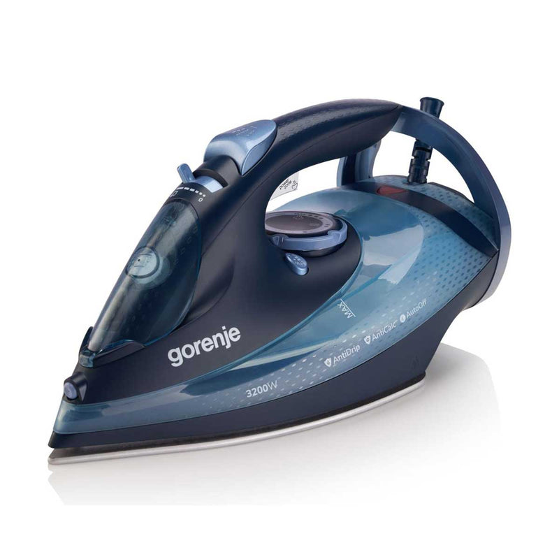 GORENJE SIH3200DB Powerful Performance, XL Large Cearmic Soleplate, Blue مكواة بخارية جورنجي