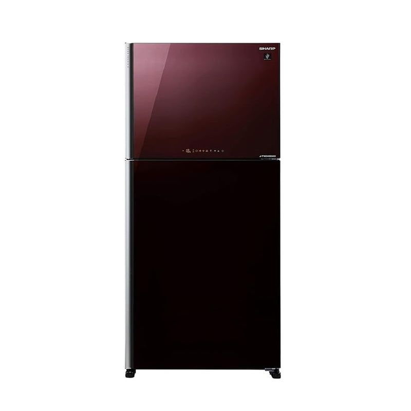 SHARP SJ-GT760G-RD3 Double Door Refrigerator Inverter Compressor, Red + هدية مجانا