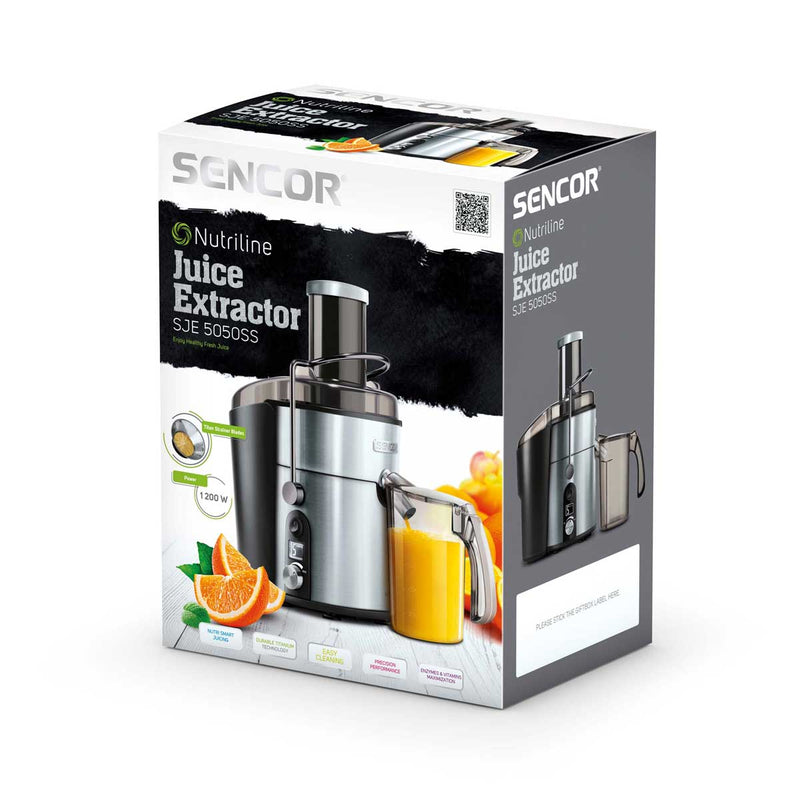 SENCOR SJE 5050SS Fruit Juicer 1200W, Silver عصارة فواكه سنكور