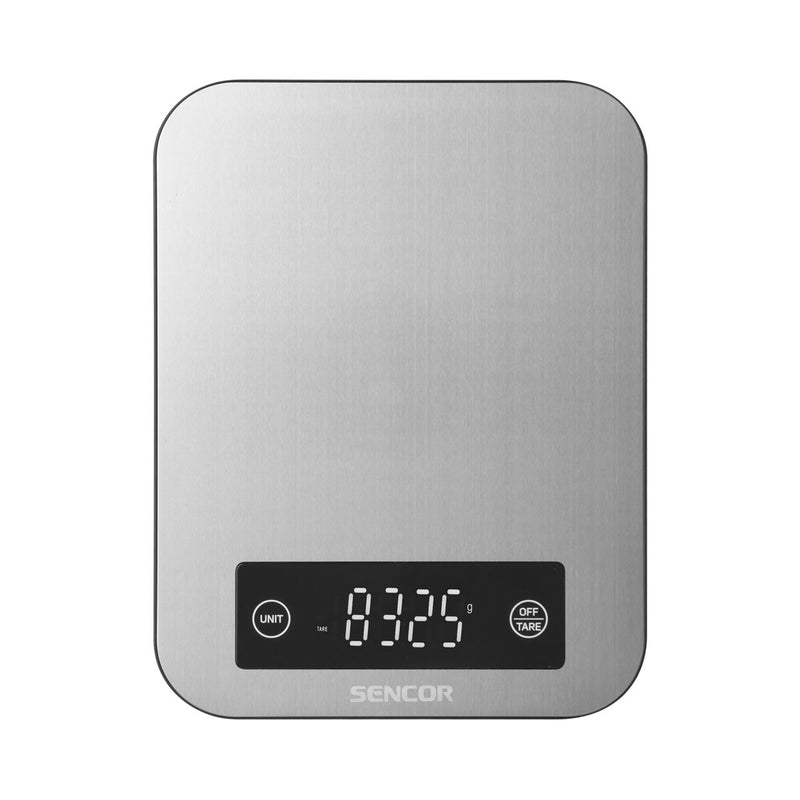 SENCOR SKS 7100SS Metal  Digital Food Scale 10kg, Silver ميزان طعام رقمي معدني