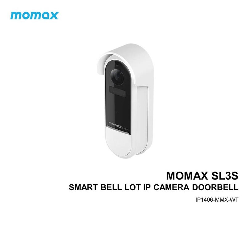 MOMAX SL3SW Smart Bell IoT IP Camera Doorbell, White