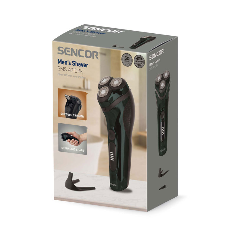 SENCOR SMS 4210BK Men's Rotary Shaver, Black ماكنة حلاقة رجالية سنكور