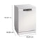 BOSCH SMS6ZCW37Q Series 6 free-standing dishwasher 60 cm, White - غسالة صحون بوش