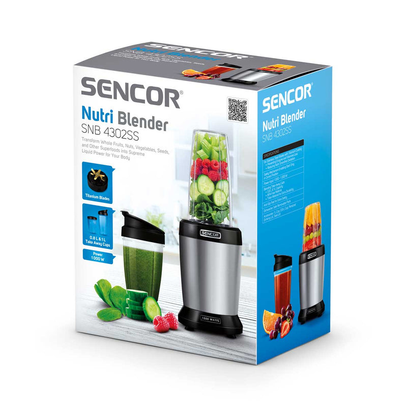 SENCOR SNB 4302SS Nutri Blender Silver 1000W, Silver عصارة سنكور