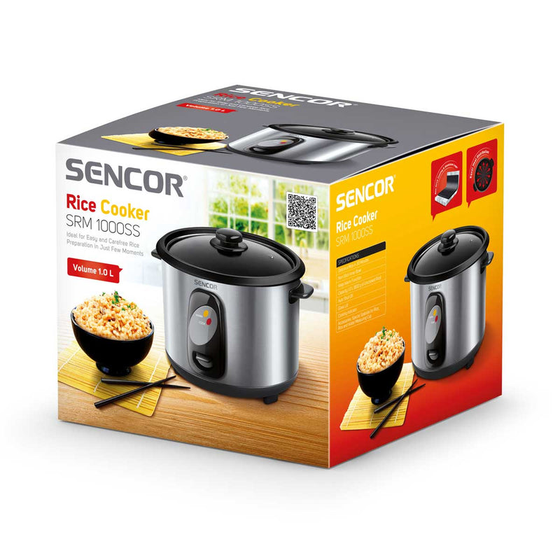 SENCOR SRM 1000SS Rice Maker 400W, Silver صانعة رز سنكور