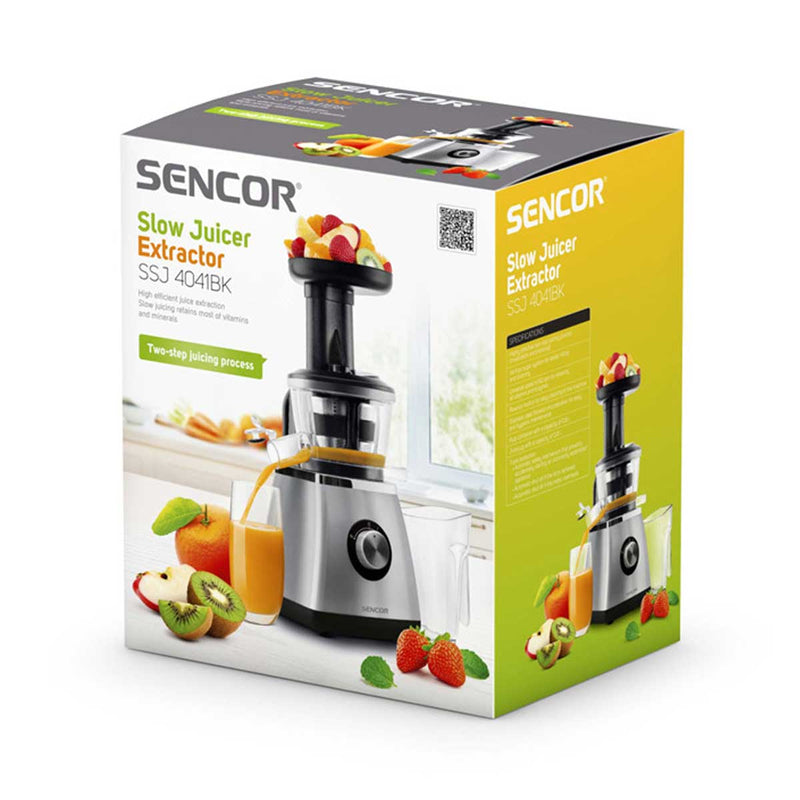 SENCOR SSJ 4041BK Fruit Juicer, Silver عصارة فواكه سنكور