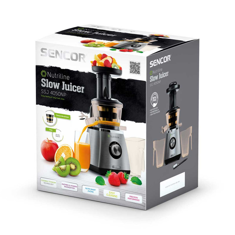 SENCOR SSJ 4050NP Slow Juicer, Black عصارة سنكور