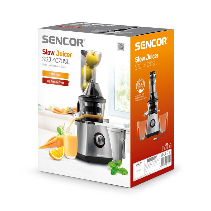 SENCOR SSJ 4070SL Slow Juicer 400W, Silver عصارة سنكور