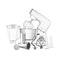 SENCOR STM 3770WH-MEG2 Stand Mixer, Blender, Meat Cutting Machine  L, Whiteخلاط ومقطع لحم سنكور  5.5