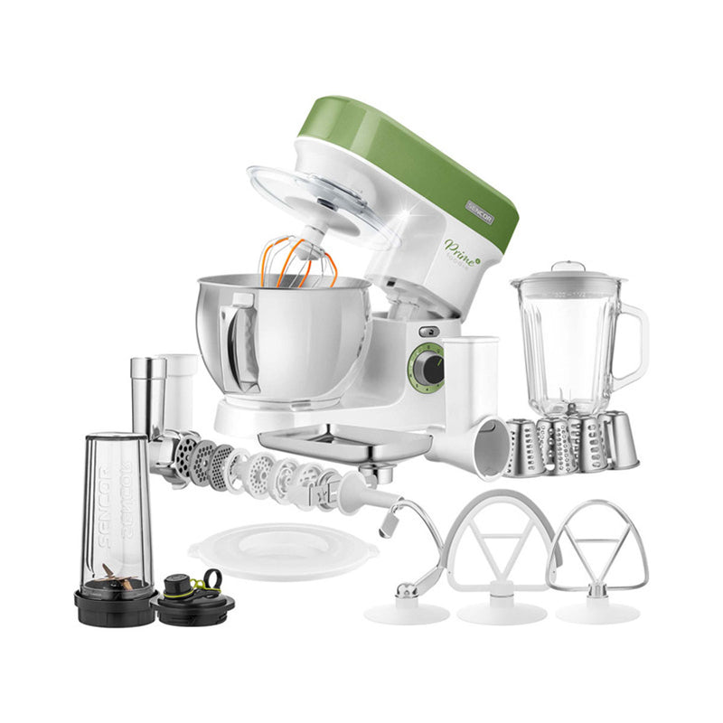 SENCOR STM 3780 GG Mixer 5 Liter Blender 1.5 Liter , meat cutting machine , Shredder 1200W, Green آلة تقطيع اللحوم، و خلاط