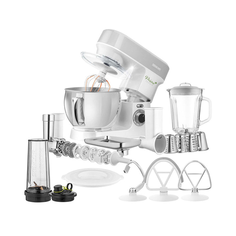 SENCOR STM 3789 SL Mixer 5 Liter Blender 1.5 Liter Shredder 1200W, White  الة تقطيع و خلاط سنكور