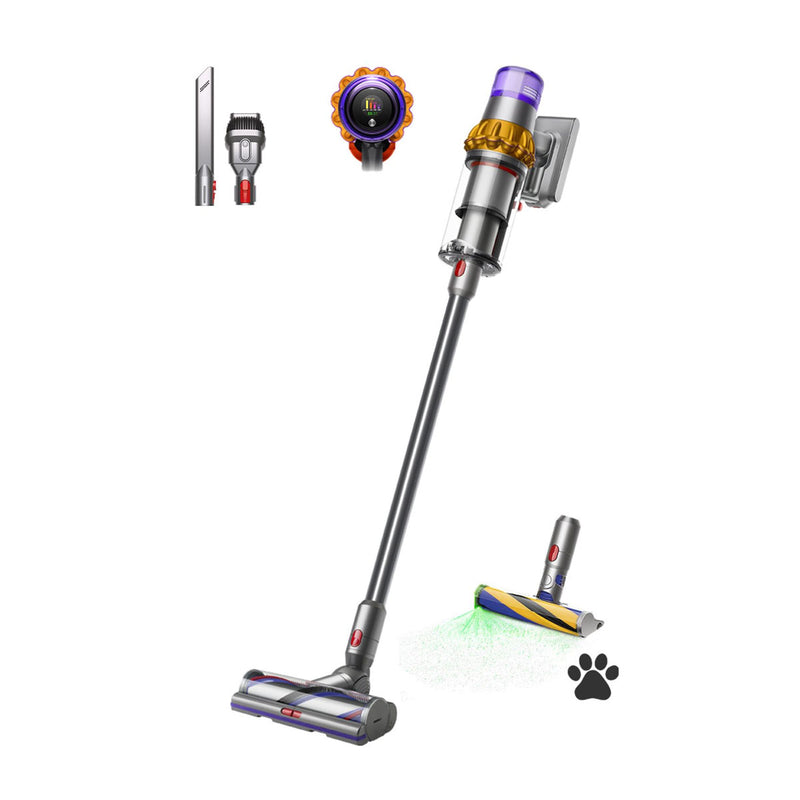 DYSON SV22 V15 Detect™ Absolute Cordless Vacuum, Yellow/Nickel مكنسة عامودية كهربائية دايسون