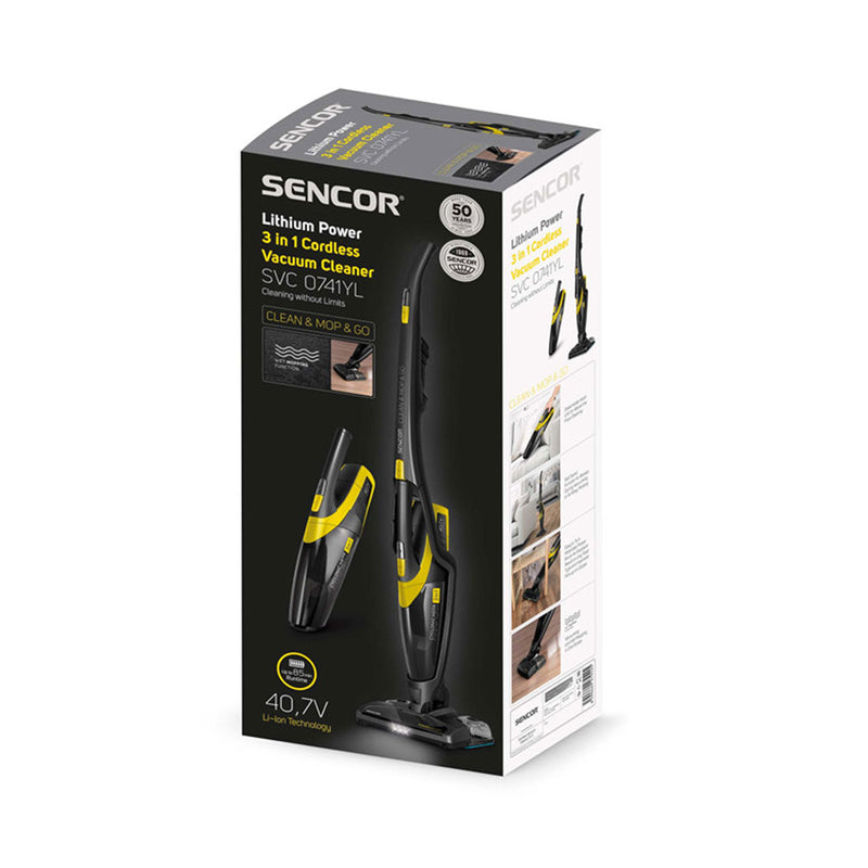 SENCOR SVC 0741YL-MEG2 Vacuum Cleaner with Mop, Black مكنسة كهربائية مع ممسحة سنكور