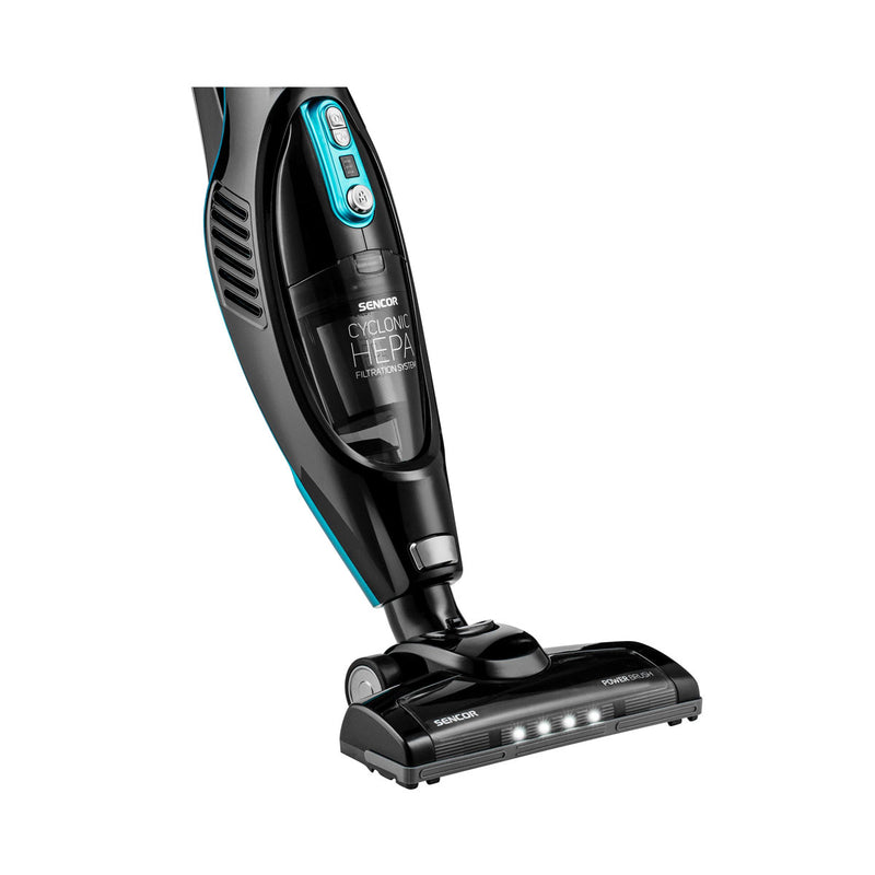 SENCOR SVC 7822TQ-MEG2 Charging Vacuum Cleaner Two Pieces With Base, Black مكنسة كهربائية شحن قطعتين مع قاعدة، سنكور