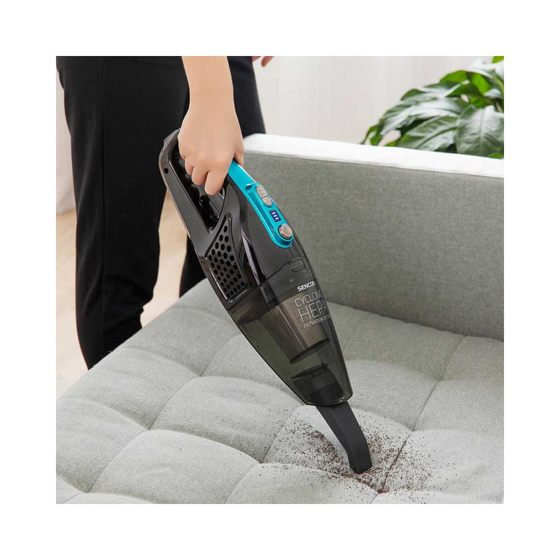 SENCOR SVC 7822TQ-MEG2 Charging Vacuum Cleaner Two Pieces With Base, Black مكنسة كهربائية شحن قطعتين مع قاعدة، سنكور