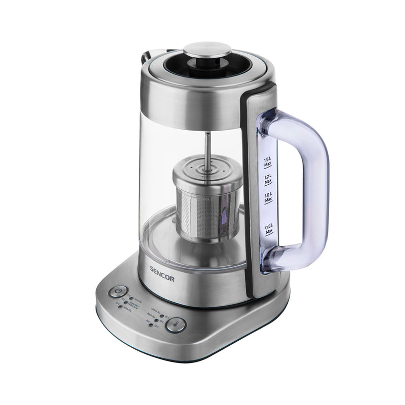 SENCOR SWK 1590SS Smart electric kettle, Silver غلاية كهربائية ذكية سنكور