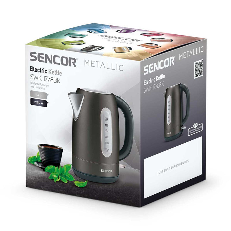 SENCOR SWK 1778BK-MEG2 Electric Kettle 2150 watts, Black غلاية كهربائية سنكور