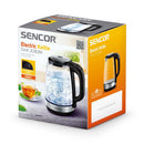 SENCOR SWK 2090BK Glass Kettle 2 L, Black غلاية سنكور