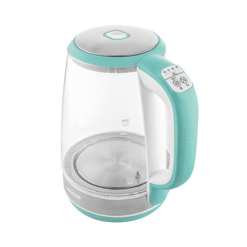 SENCOR SWK 2191GR Glass Kettle 2 L, Green غلاية كهربائية سنكور