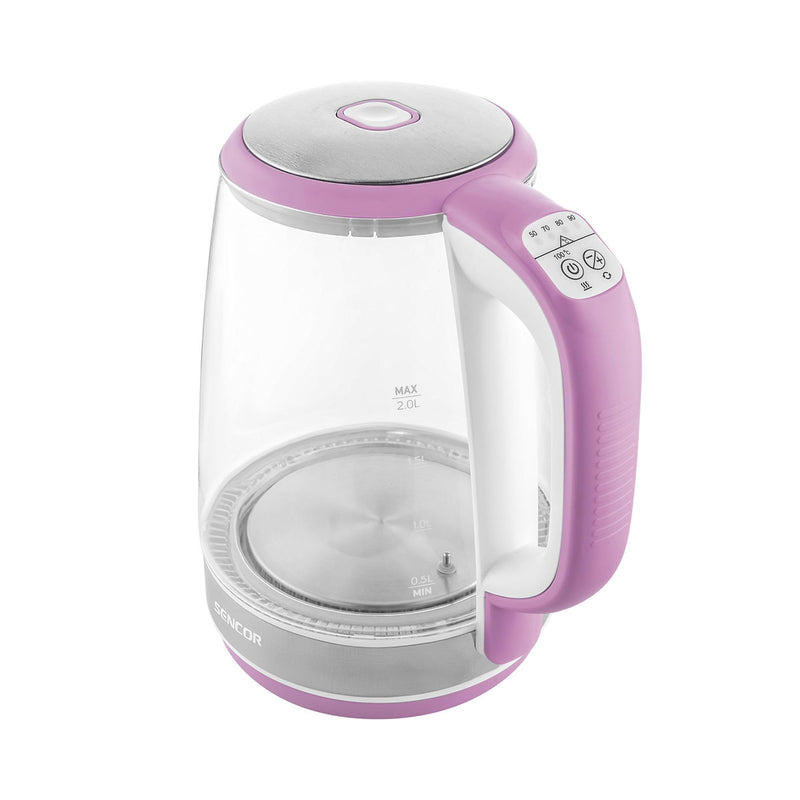SENCOR SWK 2198RS Glass Kettle 2 L, Light Purple غلاية كهربائية سنكور