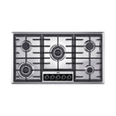 DLC T-GH915-KCIS2T 5 Burners (3 Regular + 2 wok), Silver