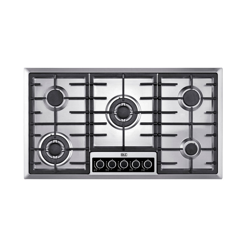 DLC T-GH915-KCIS2T 5 Burners (3 Regular + 2 wok), Silver