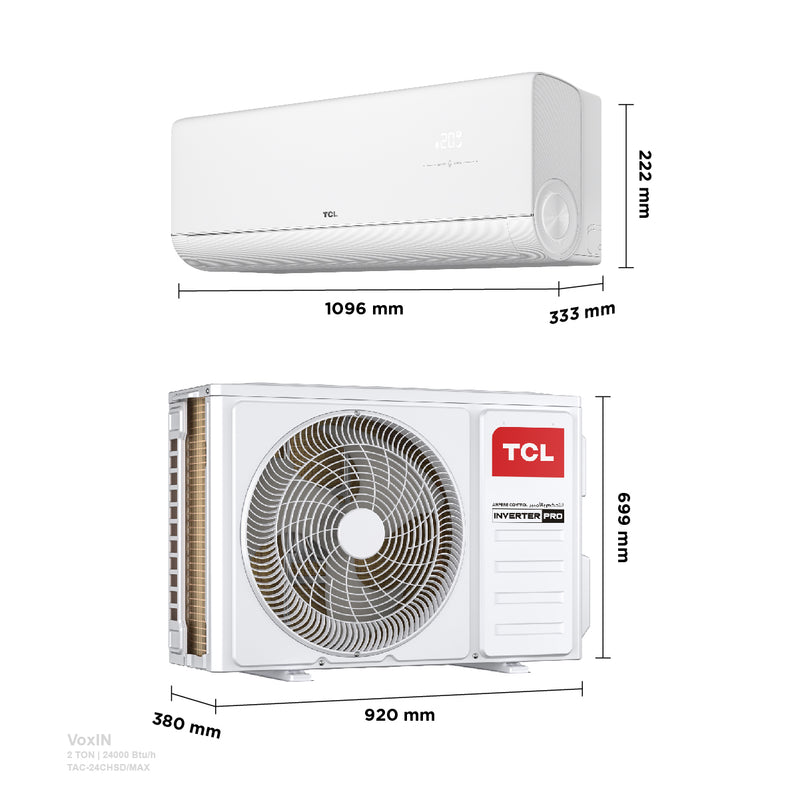TCL TAC-24CHSD/MAX  Inverter Pro, T4 Super Tropical Compressor, 2 TON