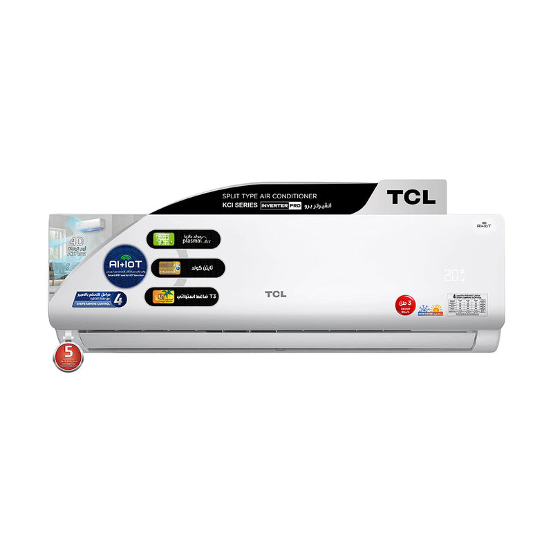 TCL TAC-36CHSA/KCI ربط ذكي انفيرتر تحكم بالامبير Inverter جداري 3 طن