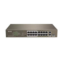 TENDA TEF1118P-16-150W 16FE+2GE/1SFP Desktop Switch With 16-Port PoE
