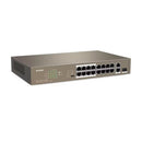 TENDA TEF1118P-16-150W 16FE+2GE/1SFP Desktop Switch With 16-Port PoE