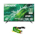 SHOWNIC TL-QWF43A Smart TV 4K QLED 43 Inch + Free gift LG017 تلفزيون QLED ذكي 43 بوصة + هدية مجانية LG017