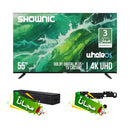 SHOWNIC TL-QWU55A QLED Smart TV, 55 Inch + Free gift LH LP-S3 & LG017 شاشة 55 بوصة + هدية مجانية LH LP-S3 & LG017