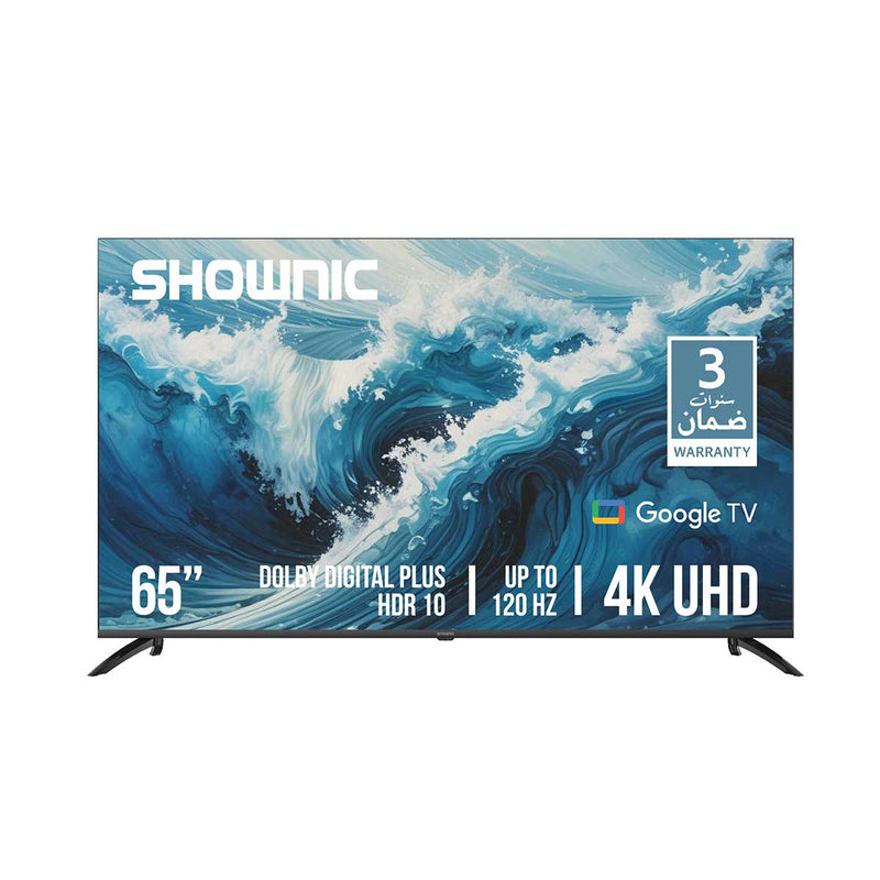 SHOWNIC TP-DGU65C-120  شاشة شونك جوجــــل حجم 65" سمارت 120 هيرتز  / 120HZ /  4K  / SHOWNIC Google Tv Smart 4K LED 65" Inch Plus Series