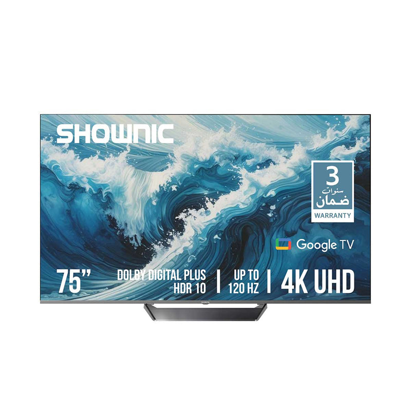 SHOWNIC TP-DGU75C-120  شاشة شونك جوجــــل حجم 75" سمارت 120 هيرتز  / 120HZ /  4K  / SHOWNIC Google Tv Smart 4K LED 75" Inch Plus Series