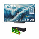 SHOWNIC TP-DGU75C-120 Shownic Google TV 75“ Smart 120Hz / 120HZ / 4K / SHOWNIC Google TV Smart 4K LED 75” Inch Plus Series + Free gift LH LP-S3 تلفزيون ذكي 75 بوصة + هدية مجانية LH LP-S3