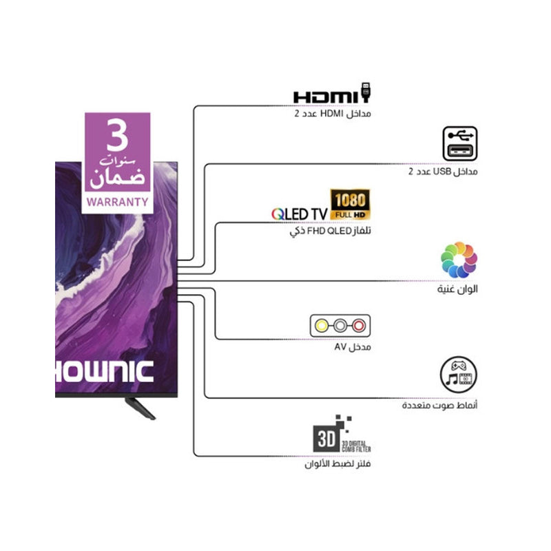 SHOWNIC TP-QGF43A QLED Google Smart TV, 43 Inch شاشة حجم 43 شونك