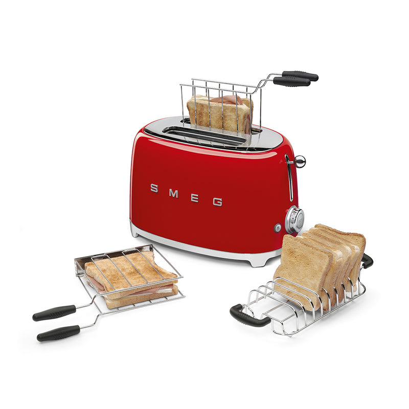 SMEG TSF01RDEU 2 Slice Toaster 50's Style Aesthetic, Red توستر