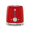 SMEG TSF01RDEU 2 Slice Toaster 50's Style Aesthetic, Red توستر