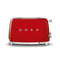 SMEG TSF01RDEU 2 Slice Toaster 50's Style Aesthetic, Red توستر