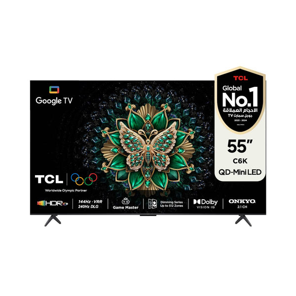 TCL C6K 55-Inch QD-Mini LED 4K Up to 512* Zones 240Hz Game Accelerator