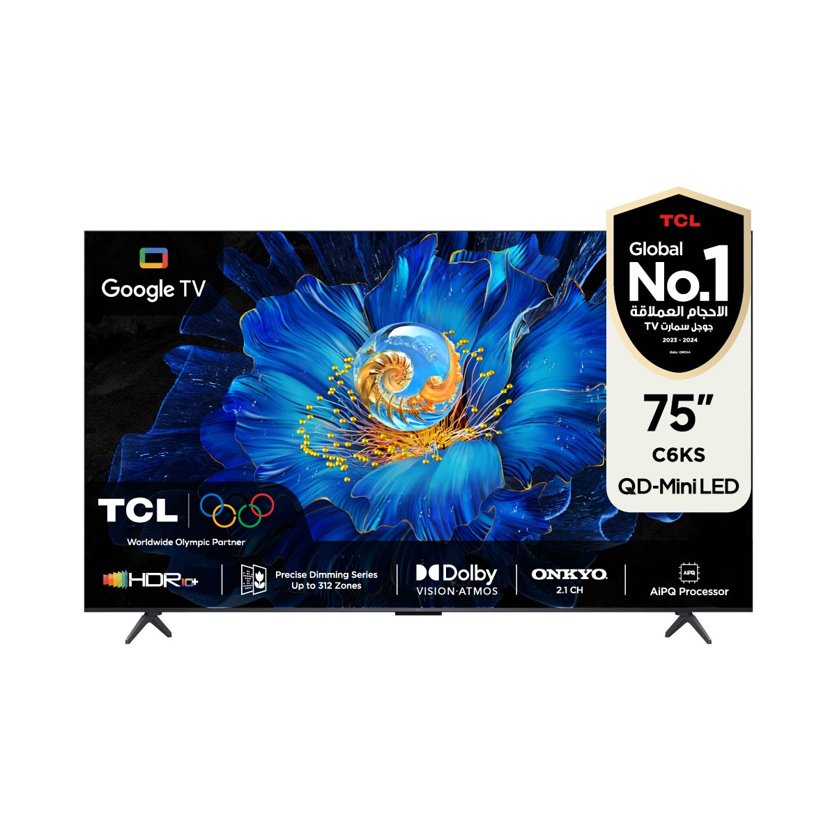 TCL C6KS 75-Inch QD-Mini LED 4K Up to 312* Zones 60Hz HDR10+ Dolby Vis