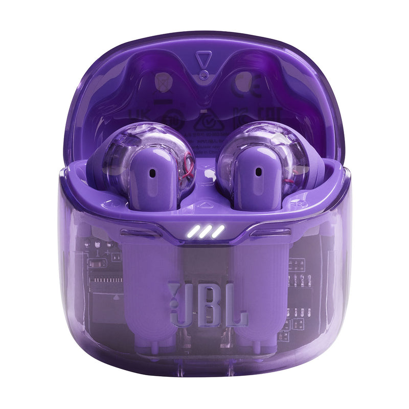 JBL JBLTFLEXGPUR 6120 Tune Flex Ghost Edition, Purple سماعات لا سلكية مع خاصية الغاء الضوضاء