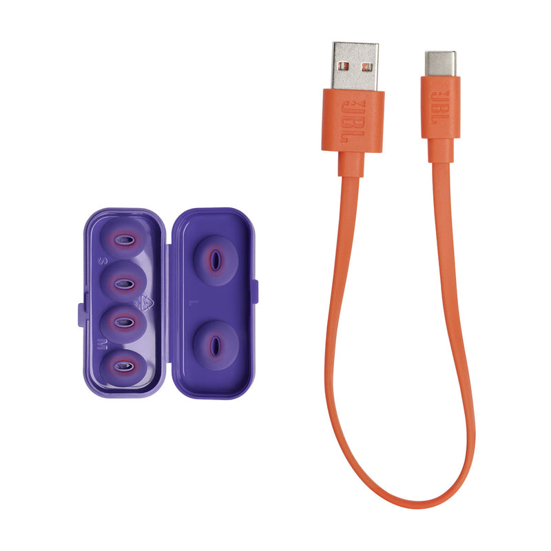 JBL JBLTFLEXGPUR 6120 Tune Flex Ghost Edition, Purple سماعات لا سلكية مع خاصية الغاء الضوضاء