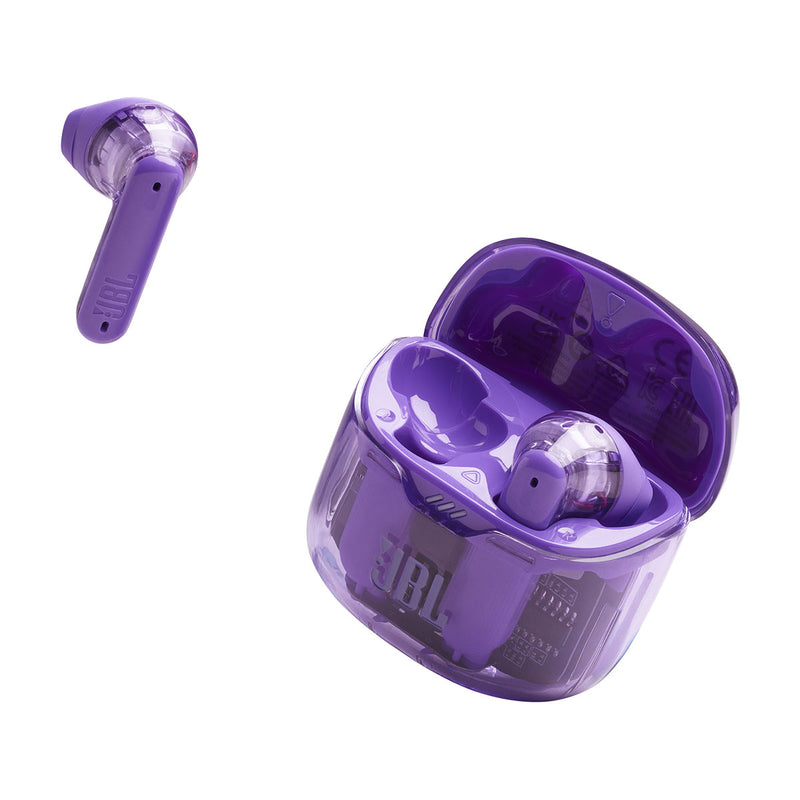 JBL JBLTFLEXGPUR 6120 Tune Flex Ghost Edition, Purple سماعات لا سلكية مع خاصية الغاء الضوضاء