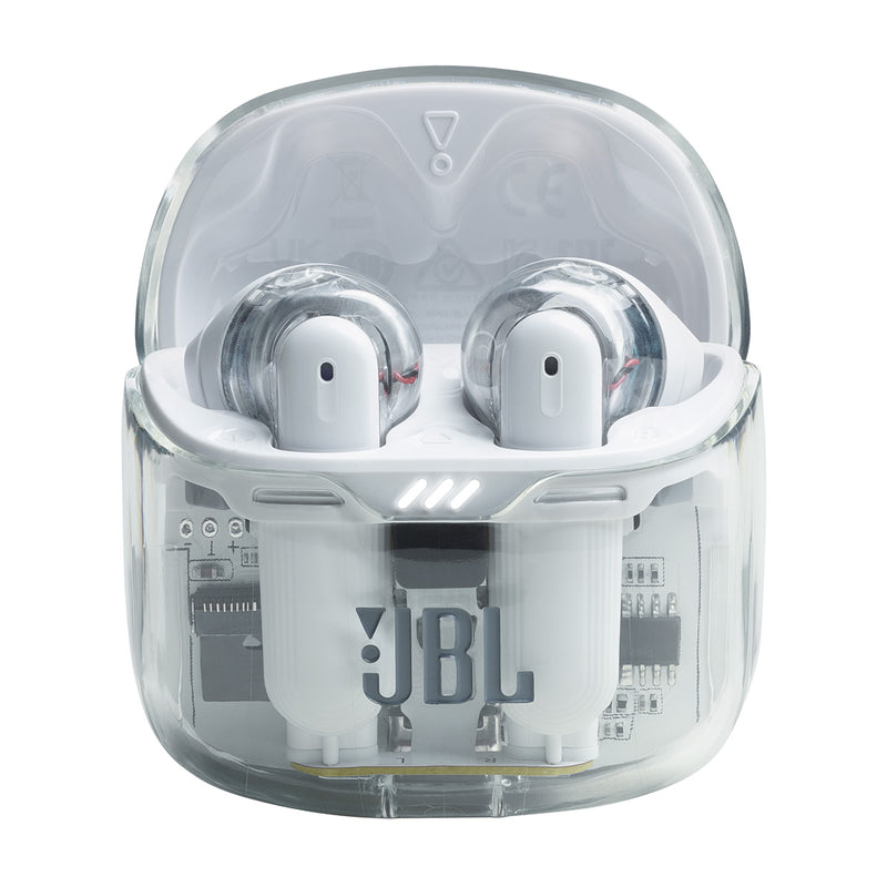 JBL JBLTFLEXGWHT 6121 Tune Flex Ghost Edition, White سماعات لا سلكية مع خاصية الغاء الضوضاء