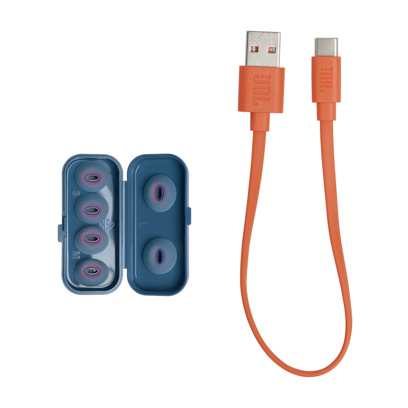 JBL JBLTFLEXBLU 6118 Tune Flex True Wireless Noise Cancelling Earbuds, Blue سماعات لاسلكية مع خاصية الغاء الضوضاء