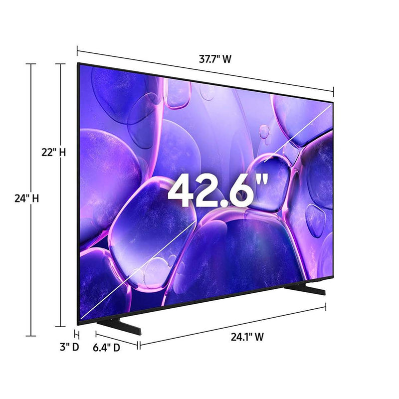 SAMSUNG UA43U8000FUX Crystal UHD U8000F 4K Smart TV, 43 Inch شاشة حجم 43 سامسونك